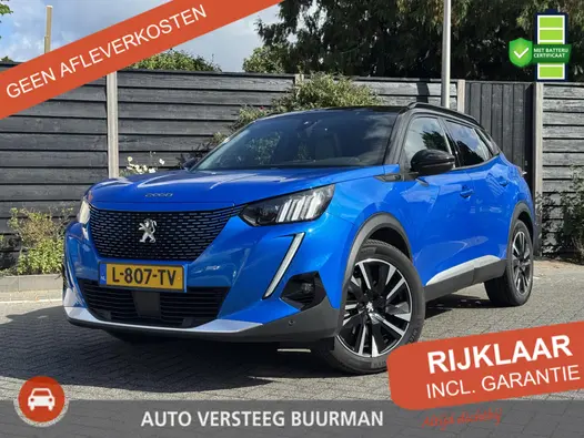 Peugeot e-2008 GT Pack 50 kWh 136PK Automaat Inclusief batterijtest, Navigatie, Achteruitrijcamera, Keyless, Panoramadak, Alcantara, Stoelverwarming